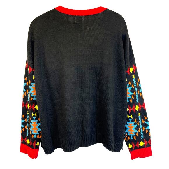 Holiday Time FELIZ NAVIDAD Party Animal Llama Ugly Christmas Sweater Sz 1X - Picture 4 of 6